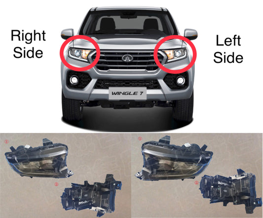 Great Wall Wingle 7 Original Front Headlight Assembly (مصابيح كشافات امامية جريت وول وينجل 7)