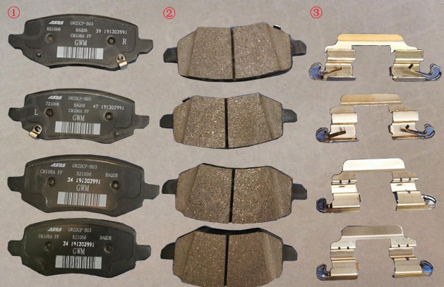 Great Wall POER Original Rear Brake Pads Set (طقم قماشات فحمات فرامل خلفية جريت وول بيكب بوير) 3502140XPW01A 