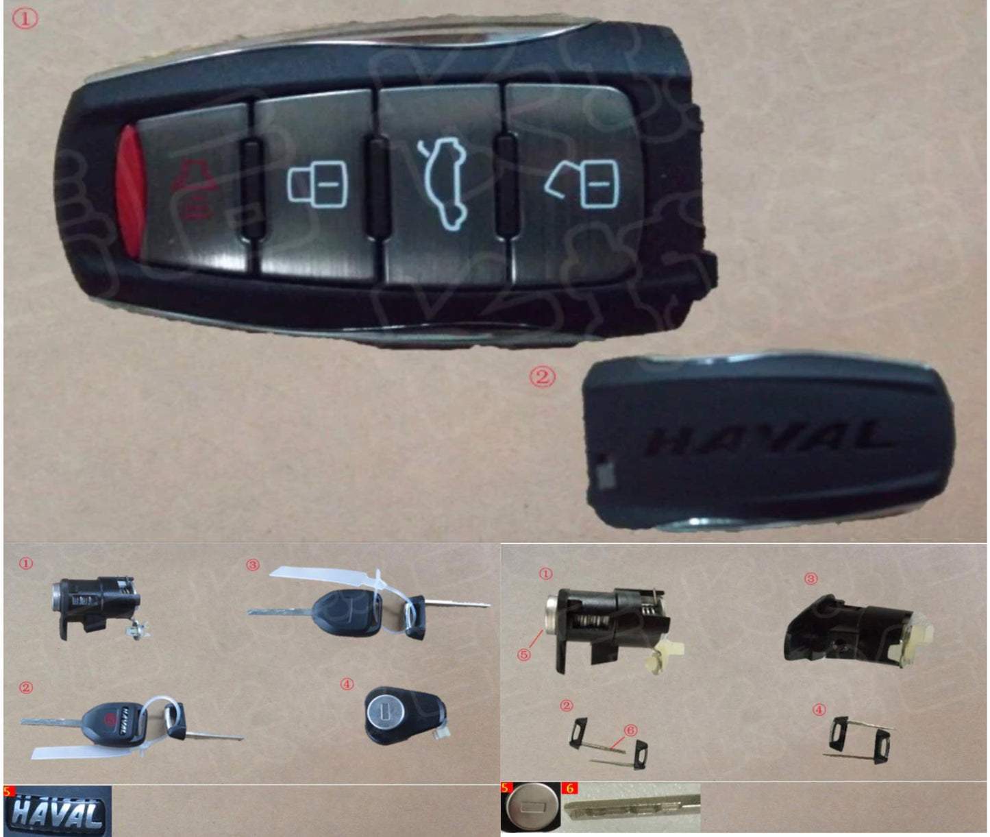 Haval H6 3rd Gen. & Jolion Original Smart Key and Lock Cylinder Assembly