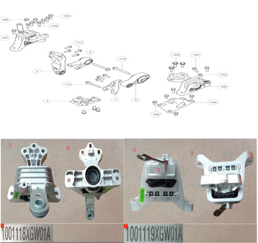 Haval H6 3rd 1.5T Original Engine Suspension Mounts