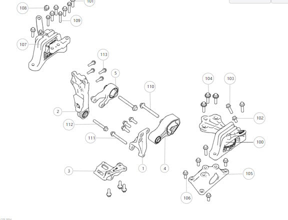 Haval H6 2022 3rd Generation 2.0T Original L/R Engine Suspension Mount Assembly هافال H6 2022 الجيل الثالث 2.0T حامل تعليق المحرك الأصلي L/R