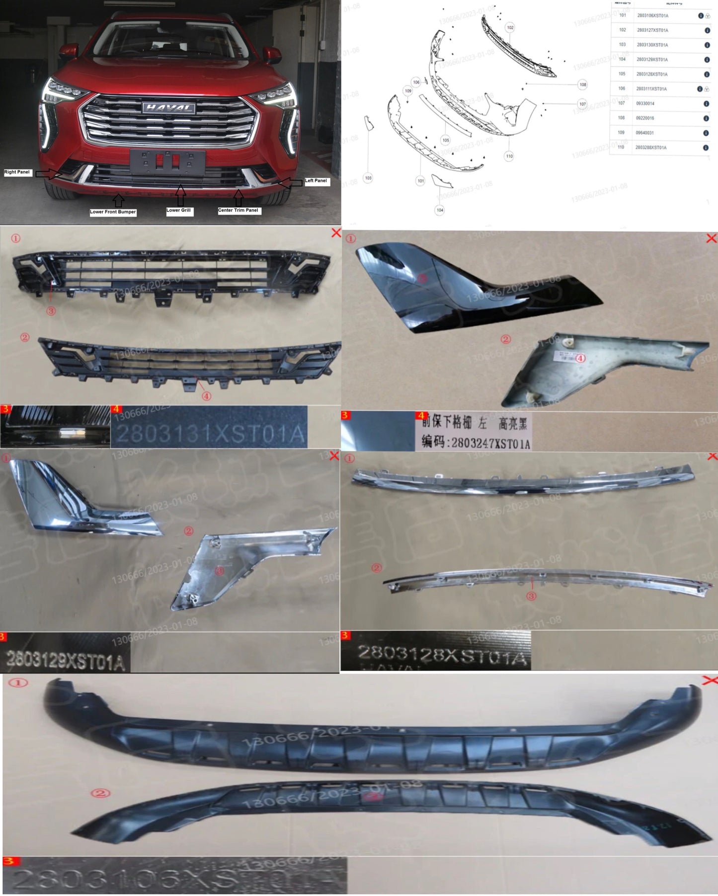 Haval Jolion Original Front Bumper Replaceable Parts