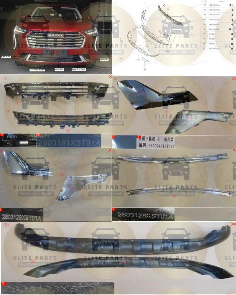 Haval Jolion Original Front Bumper Replaceable Parts