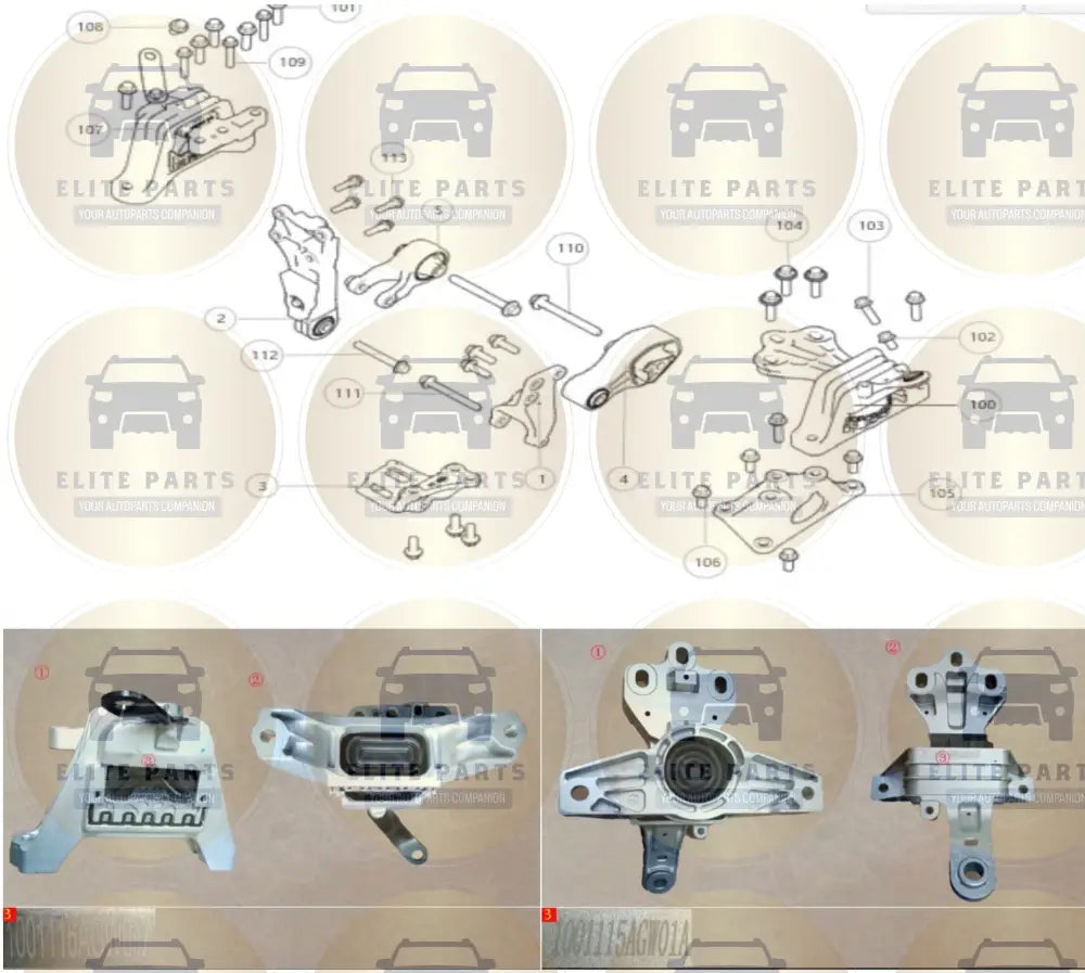 Haval H6 3Rd Generation 2.0T Original Engine Suspension Mounts Assembly Car Spare Parts