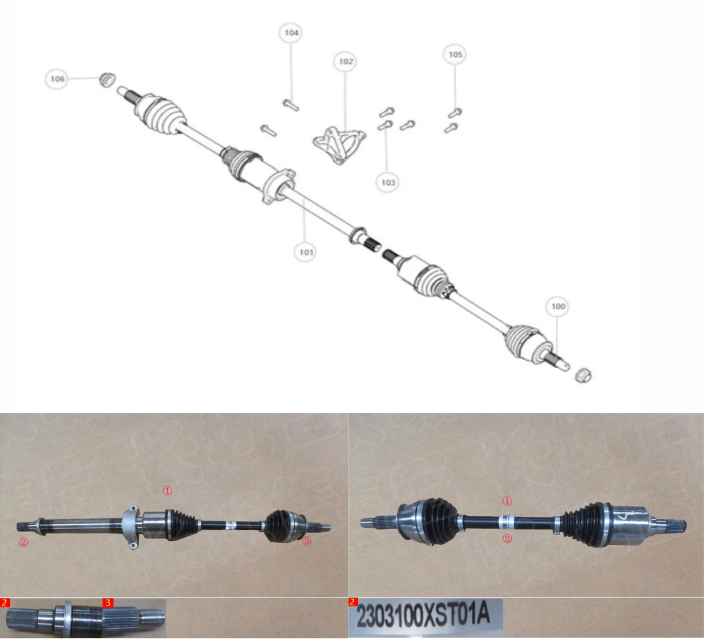 Haval Jolion Original Front Drive Shaft Assembly