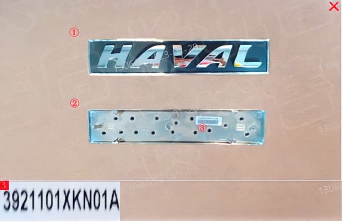 Original HAVAL H6 3rd Gen. / Jolion 2022 Front Logo (لوجو هافال امامى H6 و جوليان 2022)  3921101XKN01A