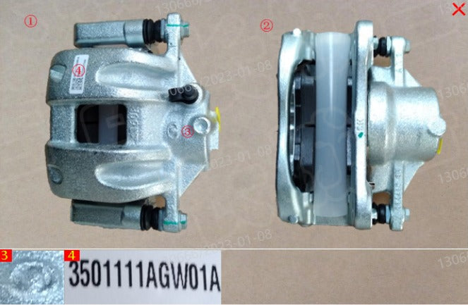 HAVAL H6 2022 3rd Generation ORIGINAL Right Front Brake Caliper 3501111AGW01A هافال H6 2022 الجيل الثالث الأصلي كاليبر دوشمة فرامل أمامي يمين