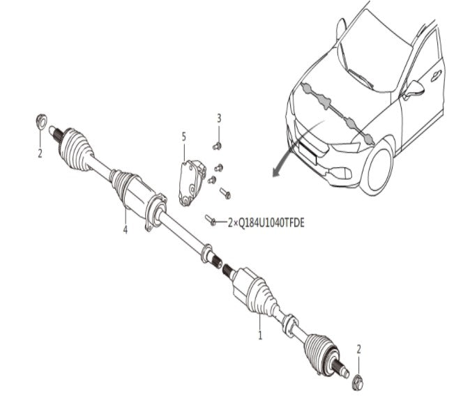 Haval H6 2019 Original Front Drive Shafts Assembly (عكوسات امامية هافال H6 2019)