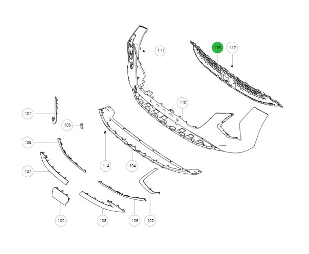 Haval Jolion HEV 2022 Original Front Bumper Complementary Replaceable Parts (اكسسوارات الصدام الأمامي لهافال جوليون HEV 2022)