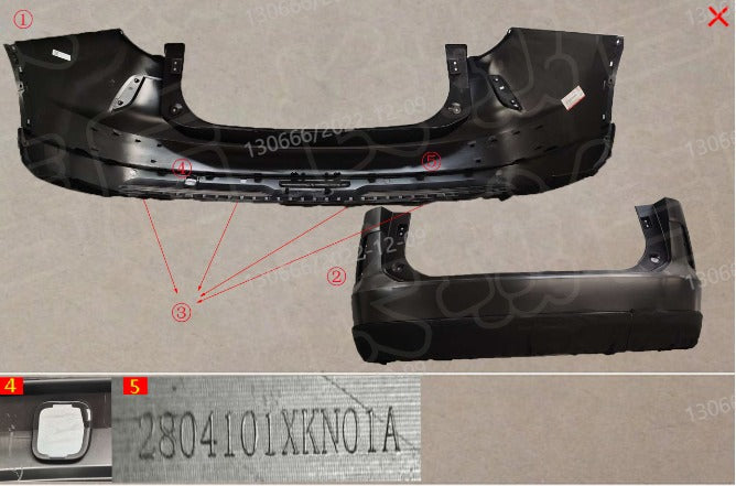 Haval H6 2022 3rd Gen. Original  Rear Bumper 2804201XKN01A هافال H6 2022 الجيل الثالث صدام خلفي اصلي