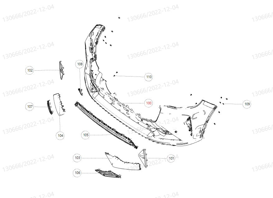 Haval H6 3rd Gen. Original front bumper Assembly هافال H6 2022 الجيل الثالث صدام امامي اكصدام امامى اصلي