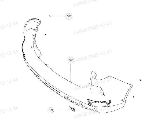 Haval H6 2022 3rd Gen. Original  Rear Bumper