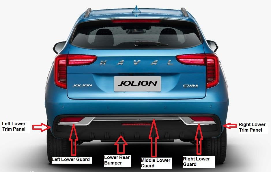 Haval Jolion 2022 Original Rear Bumper Replaceable Parts (اكسسوارات الصدام الخلفى هافال جوليان 2022)