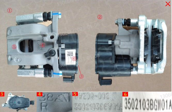 HAVAL H6 2022 3rd Generation ORIGINAL Right Rear Brake Caliper 3502103BGW01A هافال H6 2022 الجيل الثالث الأصلي كاليبر دوشمة الفرامل الخلفي يمين